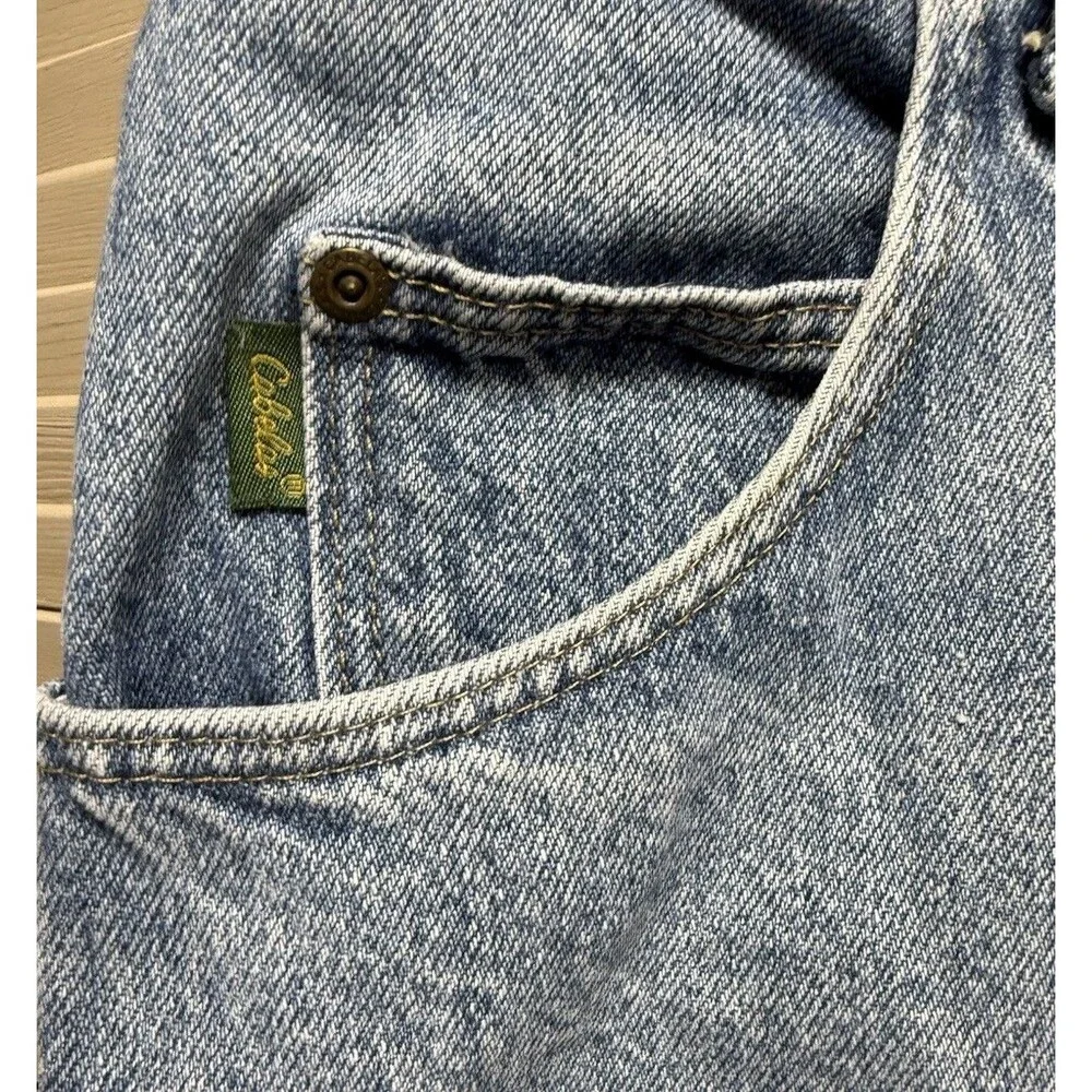 Cabela's Jeans Men's size 44x32 Straight Leg Blue Denim 100% Cotton 905099